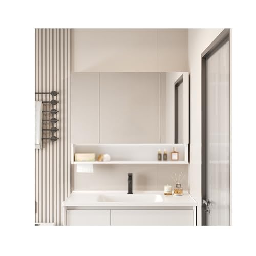 HOFUNTRE Badezimmerschrank Mit Spiegel，Hängeschrank Badspiegel，Spiegelschrank，Anwendbar Auf Verschiedene Szenarien Wie Wohnhäuser, Businesshotels, Apartments Usw.(Ordinary Model,100 * 75cm) von HOFUNTRE
