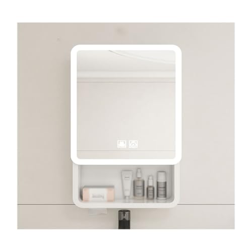 HOFUNTRE Badschrank Hängend，Mutital Spiegelschrank，Spiegelschrank Bad Mit Beleuchtung ，Hängeschrank Badspiegel，Geeignet for Familienbäder, Mietshäuser, Hotelbäder Usw(50 * 65cm/19.7 * 25.6in) von HOFUNTRE