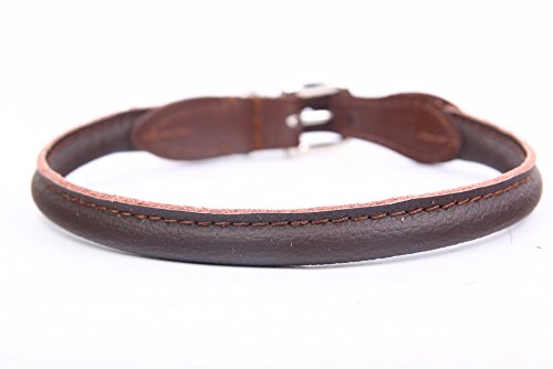 HOGACA edles weiches Echt-Leder-Hunde-Halsband 769 ø 6 mm x 31 cm Handarbeit Made IN EU braun, Lochbereich 26-29 cm mit hochwertiger silberfarbiger Schnalle aus Chromnickelstahl HOGACA edles weiches Echt-Leder-Hunde-Halsband 769 ø 6 mm x 31 cm Handarbeit Made IN EU braun, Lochbereich 26-29 cm mit hochwertiger silberfarbiger Schnalle aus Chromnickelstahl von HOGACA