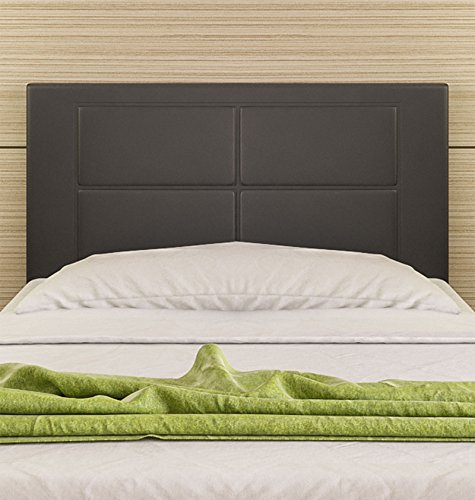 HOGAR24 ES Kopfteil für Bett mit Polsterung, 105 x 55 x 3,0 cm, geeignet für Betten mit 80 cm, 90 cm und 105 cm. Farbe: Schwarz von HOGAR24 ES