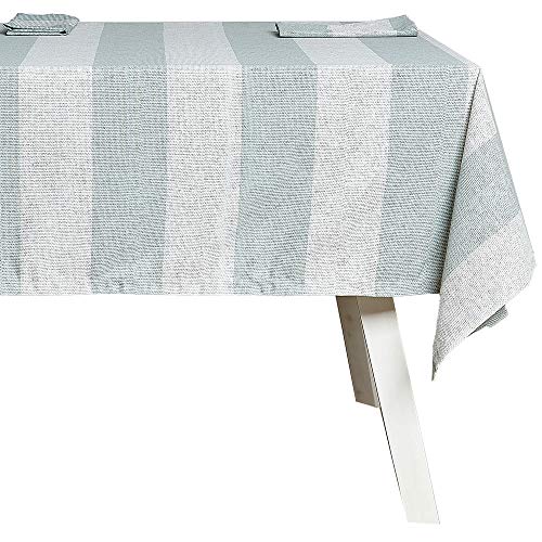 HOGARYS Anteray Set Tischdecke und Servietten, Polyester, Mint, 150 cm, 250 cm + 45 cm, 45 cm von HOGARYS