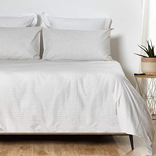 HOGARYS Bettwäsche-Set für Betten mit 180 cm (260 x 220 cm) mit 2 Kissenbezügen (50 x 95 cm), 100% Baumwolle (Perkal mit 150 Fäden), goldfarben von HOGARYS