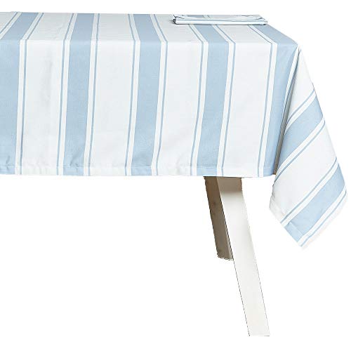 HOGARYS Set Tischdecke Plus Servietten, Polyester, Ordel Blau, 150_x_150cm von HOGARYS