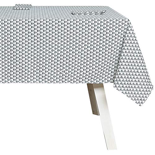 HOGARYS Set Tischdecke Plus Servietten, Polyester, Ramul Grün, 150_x_150cm von HOGARYS
