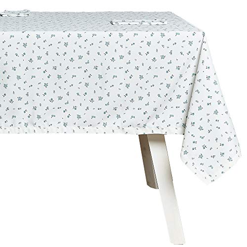 HOGARYS TINIC Tischdecke und Servietten, Polyester, Blau, 150 cm + 45 cm + 45 cm 45 cm von HOGARYS