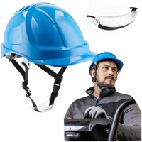 Bau-Arbeitshelm, belüfteter Schutzhelm, 4-Punkt-Gurt, blau PLONER Bau-Arbeitshelm, belüfteter Schutzhelm, 4-Punkt-Gurt, blau PLONER von HOGERT