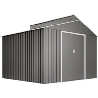 Hoggar - Gartenhaus Metall 7,25m2 Björn – 282x257x222cm - Hochwertige Metallic-Farbe – Oberlicht - Doppelte Schiebetür - Geräteschuppen xl Hoggar - Gartenhaus Metall 7,25m2 Björn – 282x257x222cm - Hochwertige Metallic-Farbe – Oberlicht - Doppelte Schiebetür - Geräteschuppen xl von HOGGAR