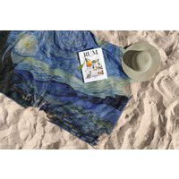 Die Sternennacht Strandtuch, Vincent Van Gogh, Kunst, Strandmode, Strandkunst, Handtuch, Digitaldruckkunst, Høghheim von HOGHHEIM