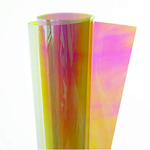 HOHOFILM 90 x 200 cm Blaze Regenbogen-Fensterfolie, selbstklebend, Bunte Folie, Glas, dekorative Tönung, DIY, Handwerk, Vinyl, Fenstertönung für Haus und Gebäude von HOHOFILM