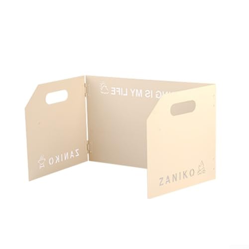 1 * Gasherd Windschutzscheibe Camping Wandern Faltbare Herdscheibe (white) von HOHOVYVY