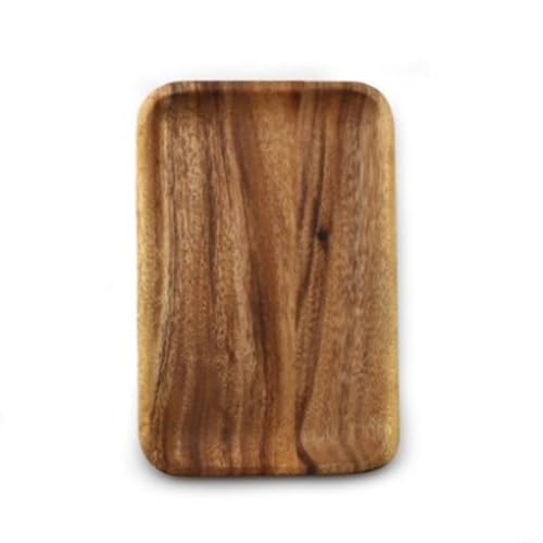1 Holz Servierschale Teilname Wood Serving Tably Cm Naturholz (25 * 16.5 * 2) von HOHOVYVY