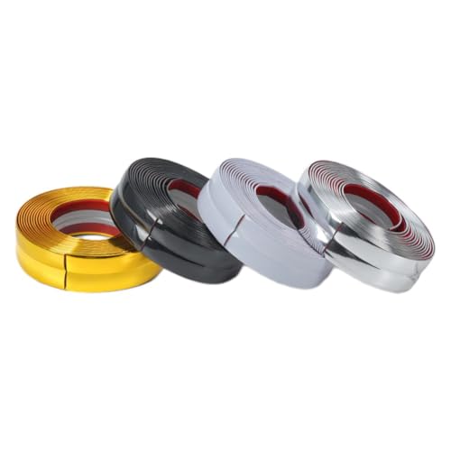 1 Streifenkante Dichtstreifenband Dekorative Wandleiste PVC Dichtleiste (6m*3cm Gold) von HOHOVYVY