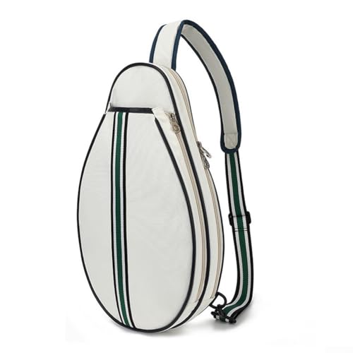 1 X Tennis -Crossbody -Tasche Tennis Badminton Schläger Fixed Fach (white) von HOHOVYVY