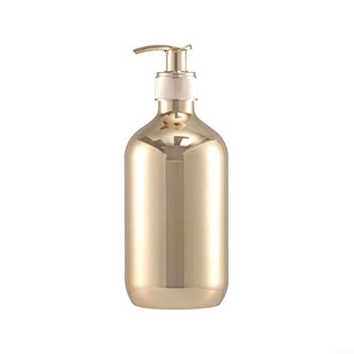 300 ml Shampoo-Flasche, PET-Push-Lotion, großes Fassungsvermögen, Seifenspender, Shampoospender, großes Fassungsvermögen für Lotion, Duschgel, Handseife (Gold) von HOHOVYVY