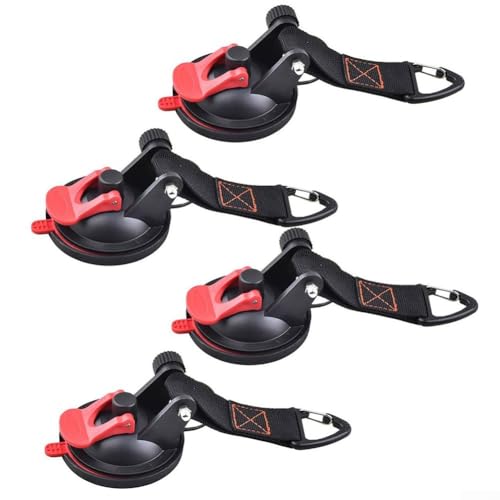 4*Saugnapfen Auto-Fahrzelte-Haken Auto-Vordertuch Saugnapf Für Camping (Red 1kg) von HOHOVYVY
