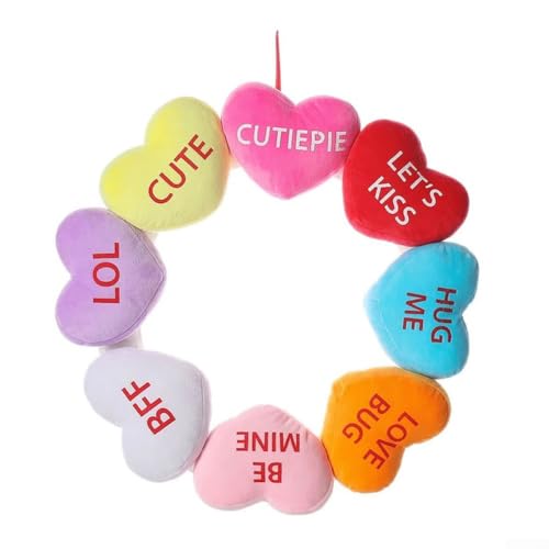 40 cm langer Kranz zum Valentinstag, verziert mit Plüsch-Liebesumschlägen, perfekt zum Feiern der Liebe (Stil ist 40 cm) von HOHOVYVY