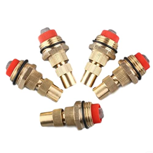 5 Stück Sprinkler Nebeldüse Einstellbar Messing Sprinkler, 1/2" Einstellbare Sprühdüse, Nebeldüse Einstellbare Sprühdüsen Für Garten Rasen Misting Bewässerungssystem von HOHOVYVY