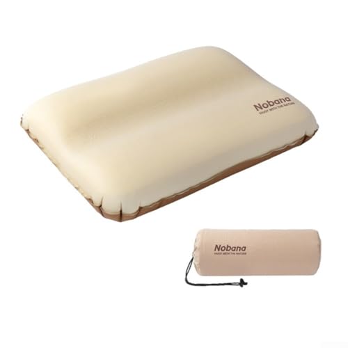 Automatisches Aufblasbares Kissen Hoch-Resilience-Gedächtnisschaum (Beige) von HOHOVYVY