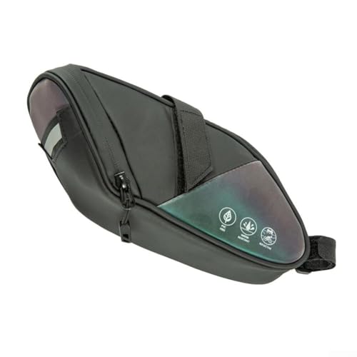 Fietstas Waterdichte Staart Tas, Fietstas, 19x10.5x8.5mm Bike Kit Achterbank Kussen Tas Staart Tas (White reflective) von HOHOVYVY