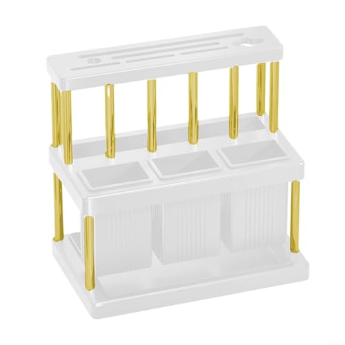 For Kitchen Countertop Cutlery Organizer Premium Stainless Steel Utensil Storage Solution (White+Golder) von HOHOVYVY