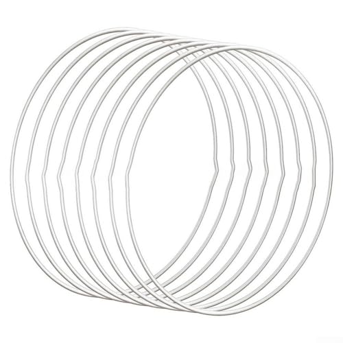 Große goldene Metallringe zum Basteln, Makramee Ringe 30cm, Metallringe für DIY Traumfänger Blumenkranz Wanddeko (Silber) von HOHOVYVY