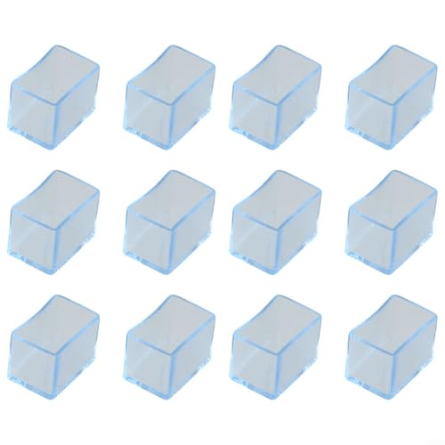 HOHOVYVY 12 Stücke Stuhlbeinschoner,Schutzkappen Für Stuhlbeine,PVC Stuhl Bein Rechteck Abdeckungen Möbel Tisch Füße Boden Protektoren(20x30mm) von HOHOVYVY