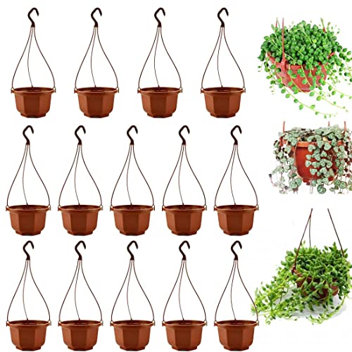 HOHOVYVY 14er Set Hängend Blumenampel Pflanzenampel Blumentopf Makramee Blumenampel Hängeampel Blumentopf Für Innen Außen Decken Balkone Wanddekoration, 24 cm von HOHOVYVY