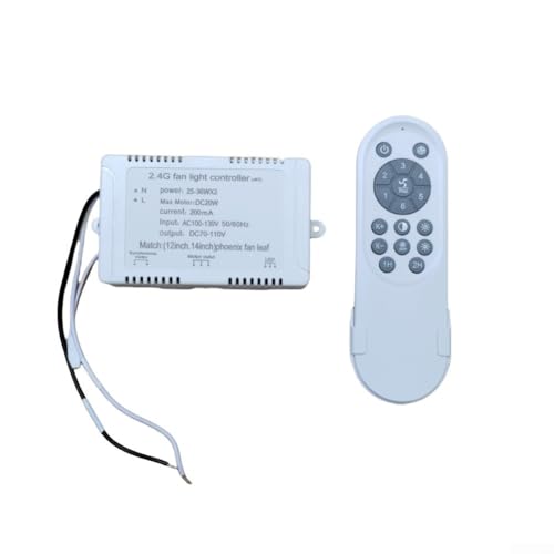HOHOVYVY 24V Fernbedienung LED Ventilator Dimmer Controller DC Frequenzumrichter Stufenlose Helligkeitsregelung(A) von HOHOVYVY