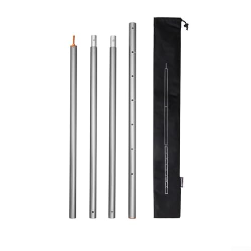 HOHOVYVY 31MM Aluminium Teleskopstangen Set 4 Stück Verstellbare Zeltstangen für Vordach Camping Sonnensegel 286CM(Silver) von HOHOVYVY