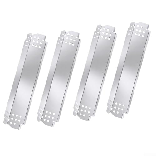 HOHOVYVY 4 Stück Brennerabdeckung Gasgrill,Edelstahl Flammenbändiger Ersatzteile Für Gasgrill Kompatibel Mit 720-0830H/720-0896 Und Weiteren Modellen von HOHOVYVY