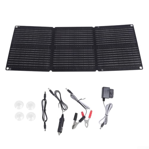 HOHOVYVY 90W Faltbares Monokristallines Solarpanel Mit 30A Ladecontroller, ETFE Wasserdicht Für 12V/24V Batterien Und Autoaufladung(B) von HOHOVYVY