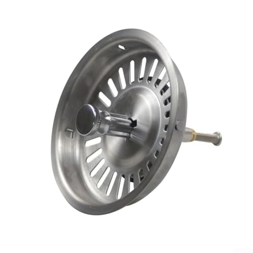 HOHOVYVY Abflussstopfen,Abflusssieb Küchenspüle,92MM Edelstahl Spülbecken Sieb Abflussfilter Ersatz Küchenspüle Ablaufsieb Mit Dichtung(1 Stück) von HOHOVYVY