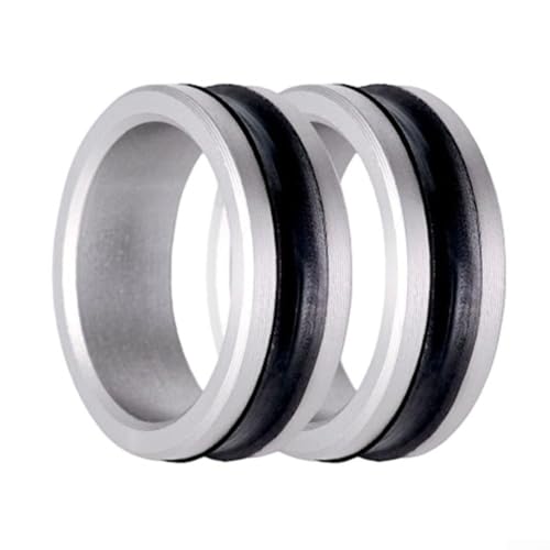 HOHOVYVY Aluminium Angelschnur Führungsring Anti-Rutsch Knotenspanner Werkzeug Für Angelrollen Mit Gummierung(2pcs silver) von HOHOVYVY