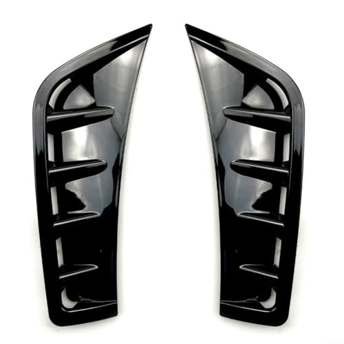HOHOVYVY Auto Lufteinlass Auto Aufkleber,2 Stück ABS Auto Seiten Lufteinlass Schaufel Motorhaube Lufteinlass Schaufel Vent Hood Cover(Black) von HOHOVYVY