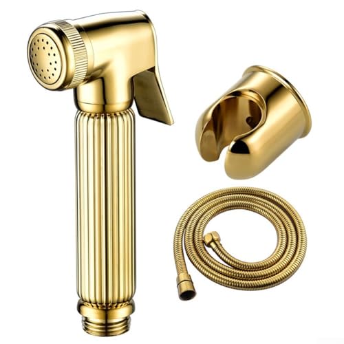 HOHOVYVY Bidet-Handbrause, Bidet Sprayer Set Aus Zinklegierung Mit Verstellbarem Wasserdruck Für Badezimmer Toilette Gold(A) von HOHOVYVY