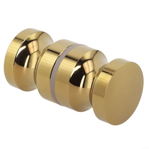 HOHOVYVY Duschtürknopf, Verchromter Zuggriffknopf Duschtürgriffe Beidseitig Aus Aluminiumlegierung Duschglastürbeschläge Für Das Badezimmer Zu Hause(Gold) von HOHOVYVY