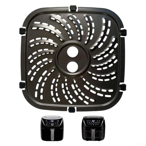 HOHOVYVY Ersatz Grillplatte Mit Doppelschicht Antihaftbeschichtung Für PowerXL Für Vortex Pro 8QT Luftfritteuse Plus(22 * 22cm) von HOHOVYVY
