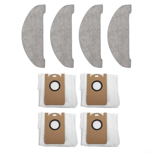 HOHOVYVY Für Vexilar Mikrofaser Wischmopp Und Staubbeutel Set Für W11/W7 Saugroboter 4 Wischtücher + 4 Staubbeutel von HOHOVYVY