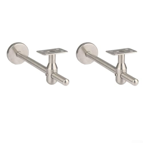 HOHOVYVY Handlaufhalter,304 Edelstahl Handlauf Halterung Verstellbar Für Innen- Und Außenbereich Treppe Geländer Wandhalterung 20X6X6cm(2pcs) von HOHOVYVY