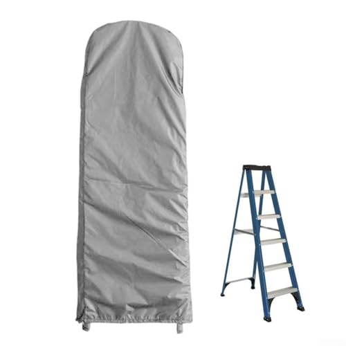 HOHOVYVY Leiterabdeckung Für Draußen Wasserdicht Staubdicht Aus 210D Oxford Stoff Mit Kordelzug Schutzhülle Für Klappleitern Grau(50 * 195 * 12cm) von HOHOVYVY