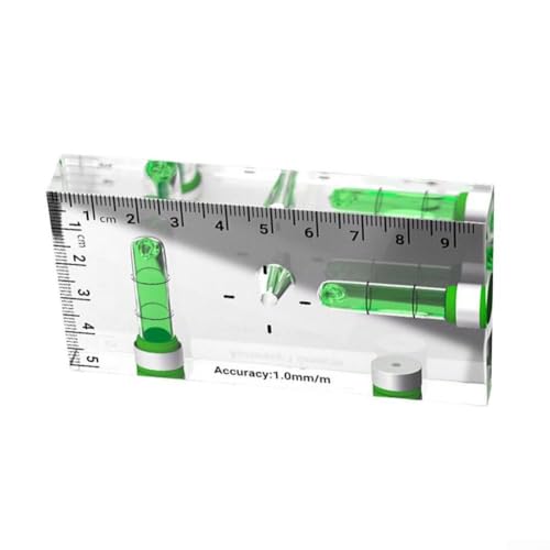 HOHOVYVY Magnetische Mini Wasserwaage Acryl Transparent Präzise Messung Haushalt Werkzeug Kompakt(75 * 25 * 15MM) von HOHOVYVY