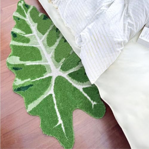 HOHOVYVY Monstera Badteppich Rutschfest Ultra Saugfähig Polyester Mikrofaser Duschmatte Waschbar Grün 50X100cm HOHOVYVY Monstera Badteppich Rutschfest Ultra Saugfähig Polyester Mikrofaser Duschmatte Waschbar Grün 50X100cm von HOHOVYVY