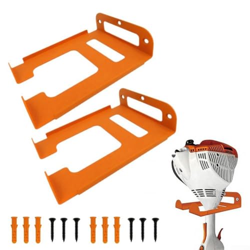 HOHOVYVY Rasenmäher Wandhalterung Aus Metall, Wandmontage Werkzeughalter Für Gartengeräte Und Trimmerzubehör Platzsparende Aufbewahrung(2pcs) von HOHOVYVY