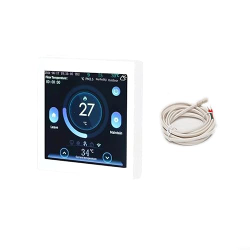 HOHOVYVY Raumthermostat Fußbodenheizung,Thermostat Elektrischer Thermostat Für Fußbodenheizung Wandmontierter Gaskesselregler(white) von HOHOVYVY