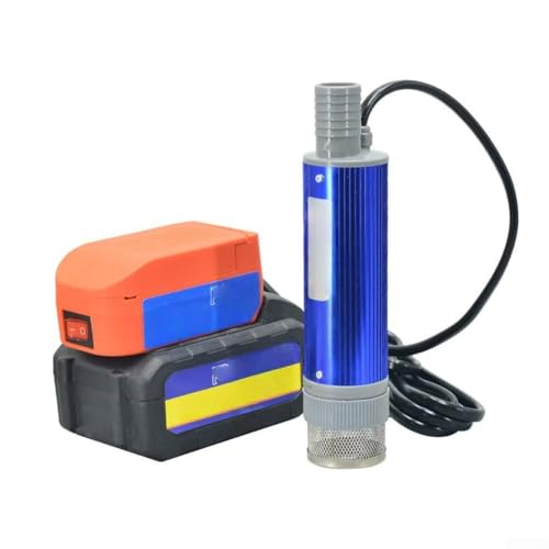 HOHOVYVY Regenfasspumpe Akku,Tragbare Lithium-Akku Tauchpumpe Für Diesel Und Wasser 40-60 L/min Mit 2,4 M Kabel Und 38 MM Durchmesser von HOHOVYVY