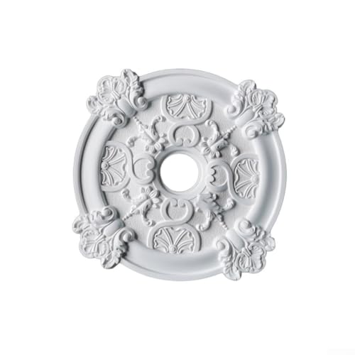 HOHOVYVY Runde Deckenrosette Aus PU 50 CM Leicht Zu Montieren Ohne Bohren Dekorative Abdeckung Für Deckenlampen Und Ventilatoren Weiß HOHOVYVY Runde Deckenrosette Aus PU 50 CM Leicht Zu Montieren Ohne Bohren Dekorative Abdeckung Für Deckenlampen Und Ventilatoren Weiß von HOHOVYVY