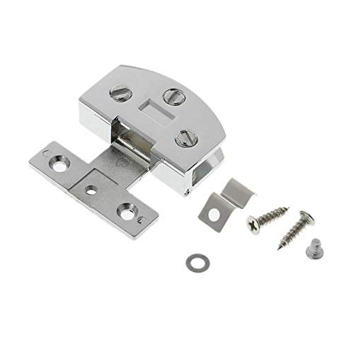 HOHOVYVY Schrank-Glastürscharnier Badezimmerclip rahmenlose Glastür Schrank Vitrine Clip Möbel Hardware 90 Grad Scharniere (Silber) von HOHOVYVY