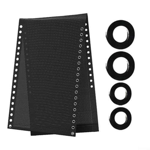 HOHOVYVY Schwerkraft Stuhl Ersatzstoff 160X52cm Liegestuhl Reparatur Set Mit Befestigungsseilen(Black) von HOHOVYVY