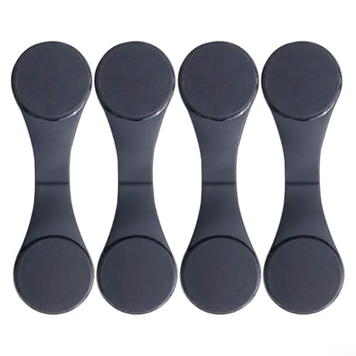 HOHOVYVY Selbstklebende Duschvorhang Halterung Mit Magnet Silikon Wandbefestigung Ohne Bohren Badezimmer(black) von HOHOVYVY