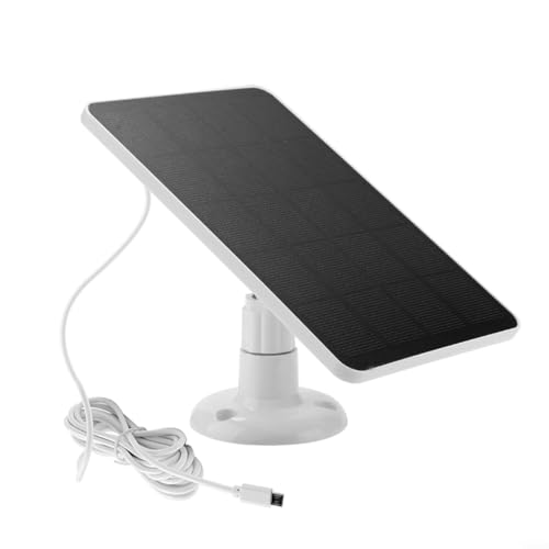 HOHOVYVY Solarpanel Für Überwachungskamera 4W 5V Mit USB‑Anschluss Für Outdoor‑Kameraüberwachung, Wetterfest Und Kompatibel Mit For Kameras(white) von HOHOVYVY